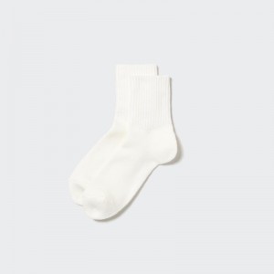 White Men Uniqlo Soft Pile Half Socks | USA BRAHM-4783