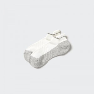 White Men Uniqlo Sports Pile-lined Short Socks | USA NHAYF-5180