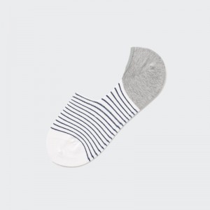 White Men Uniqlo Striped Low Cut Socks | USA ARYJS-1672