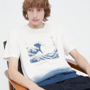 White Men Uniqlo Ukiyo-e Ut (Short-sleeve Graphic) T Shirts | USA JIGVF-9634