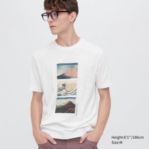 White Men Uniqlo Ukiyo-e Ut (Short-sleeve Graphic) T Shirts | USA JGXTM-4087