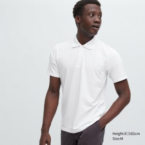 White Women Uniqlo Dry-ex Polo Shirts | USA QJFKD-8902