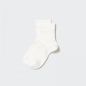 White Women Uniqlo Heattech Crew Relax Socks | USA HKMQZ-0287