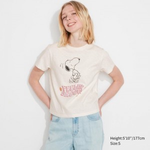 White Women Uniqlo Love Sunshine & Peanuts Ut (Short-sleeve Graphic) T Shirts | USA EUYTX-1308