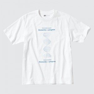 White Women Uniqlo Peace For All (Shinya Yamanaka) (Short-sleeve Graphic) T Shirts | USA TUJLE-2315