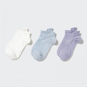 White Women Uniqlo Sport Short (3 Pairs) Socks | USA DMYXT-8405