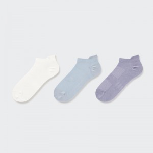 White Women Uniqlo Sports Short (3 Pairs) Socks | USA SXVWT-2839