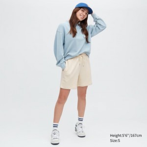 White Women Uniqlo Sweat Shorts | USA EMGXH-5197