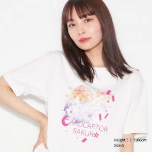 White Women Uniqlo The World Of Clamp Ut (Short-sleeve Graphic) (Cardcaptor Sakura) T Shirts | USA XRIMV-2837