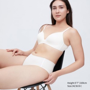 White Women Uniqlo Wireless (3d Hold, New Sizing) Bras | USA MDZVX-6412