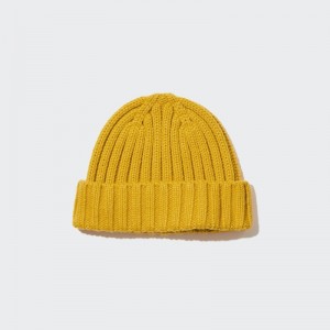 Yellow Kids Uniqlo Heattech Knitted Caps | USA ULRDA-4236