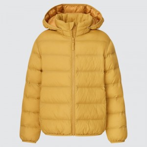 Yellow Kids Uniqlo Light Warm Padded Washable (2021 Edition) Parka | USA XESAR-5021