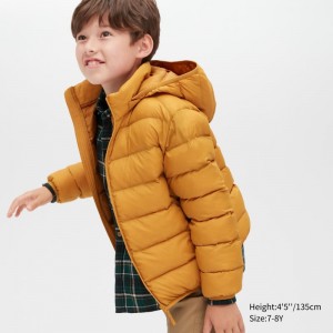 Yellow Kids Uniqlo Warm Padded Washable Parka | USA ATLIB-6471