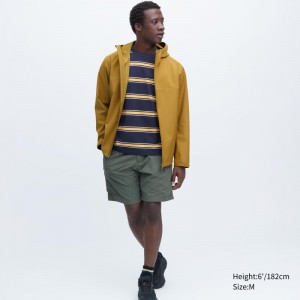 Yellow Men Uniqlo Blocktech (3d Cut) Parka | USA LRVTP-2145