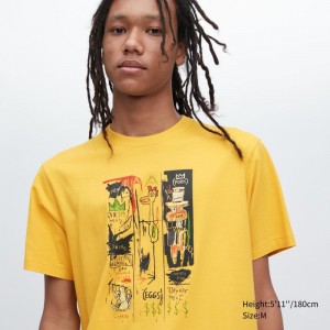 Yellow Men Uniqlo Ut Archive Ut (Short Sleeve Graphic) (Jean-michel Basquiat) T Shirts | USA OVZWJ-3480