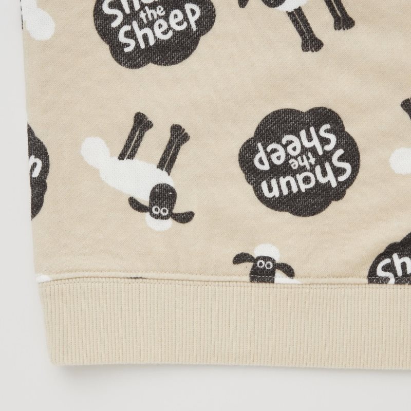 Beige Baby Uniqlo Clay Animation Graphic (Shaun The Sheep) Sweatshirt | USA ASGCP-0371