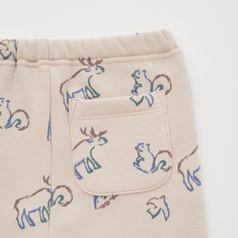 Beige Baby Uniqlo Fleece (Moose) Leggings | USA LTRYH-4759