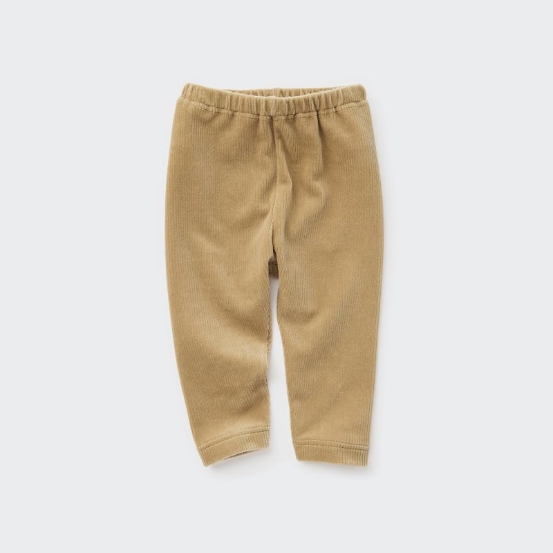 Beige Baby Uniqlo Full-length (Corduroy) Leggings | USA OSQPY-0821