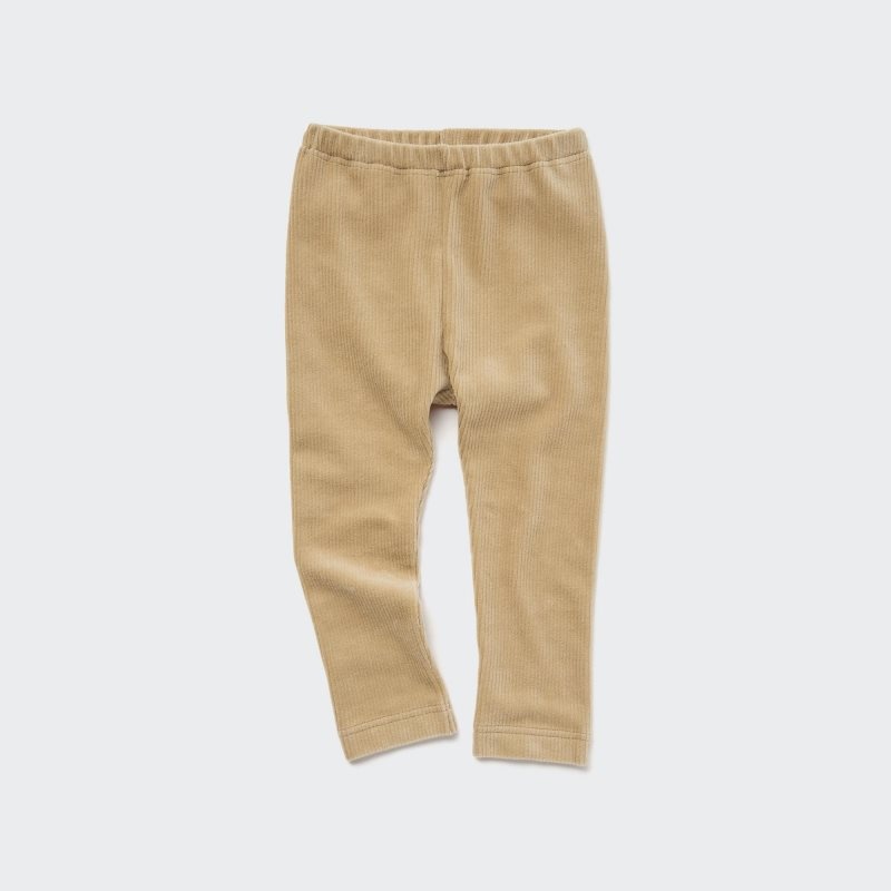 Beige Baby Uniqlo Leggings (Corduroy Like) Leggings | USA TFPHO-4892