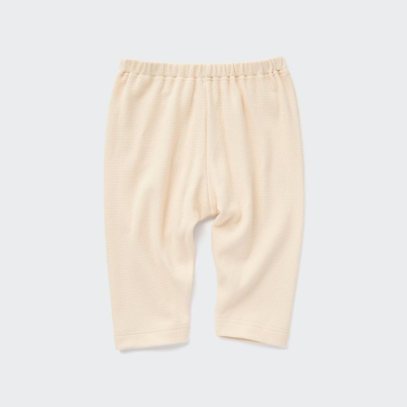 Beige Baby Uniqlo Relaxed-fit Cropped Leggings | USA LIHCS-9176