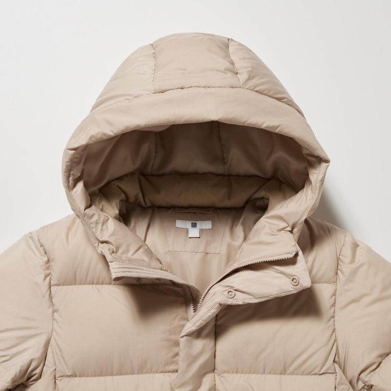 Beige Kids Uniqlo Down Coats | USA PFRYM-0248