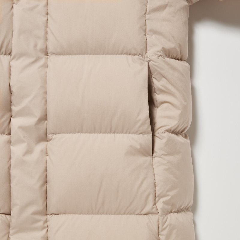 Beige Kids Uniqlo Down Coats | USA PFRYM-0248