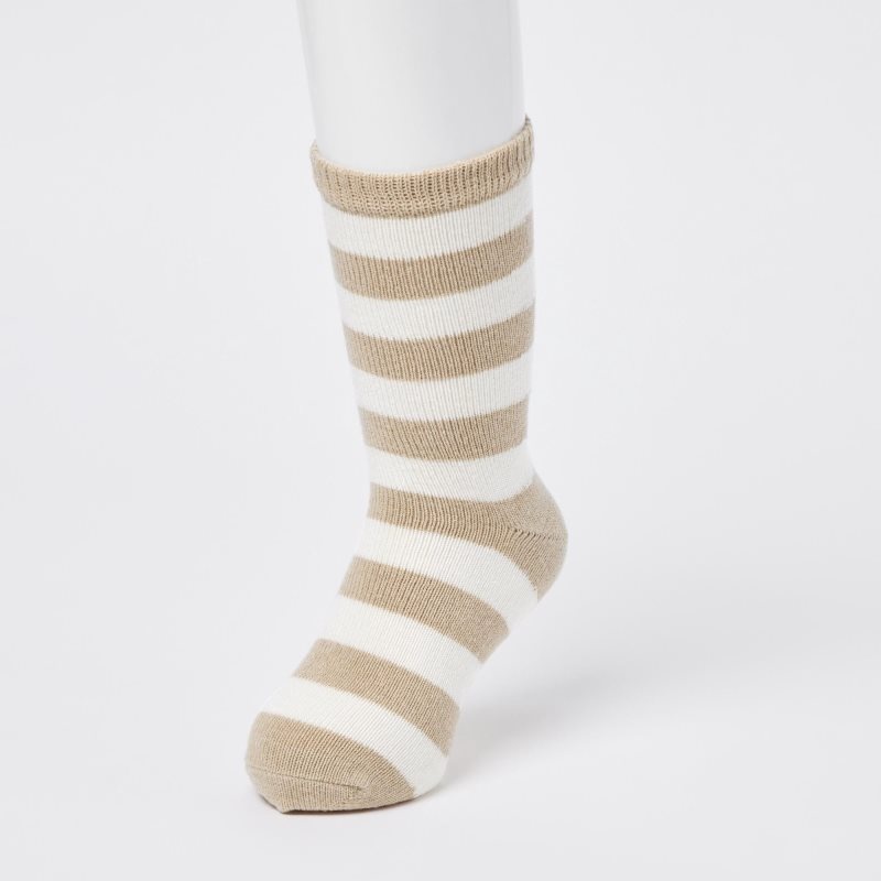 Beige Kids Uniqlo Heattech (2 Pairs) Socks | USA TGVBU-1789