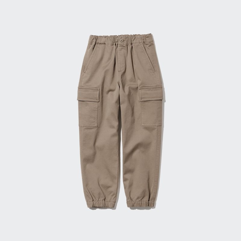 Beige Kids Uniqlo Ultra Stretch Cargo Jogger | USA BCJRX-8937