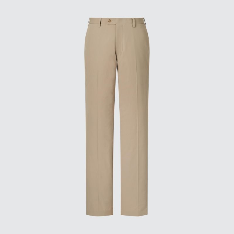 Beige Men Uniqlo Airsense (Cotton Like) (Ultra Light) Pants | USA LBFZP-1589