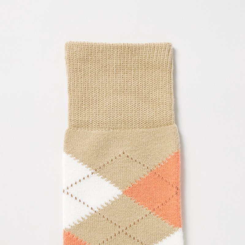 Beige Men Uniqlo Argyle Socks | USA YBHNG-6981