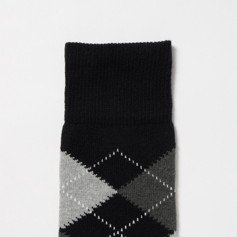 Beige Men Uniqlo Argyle Socks | USA YBHNG-6981