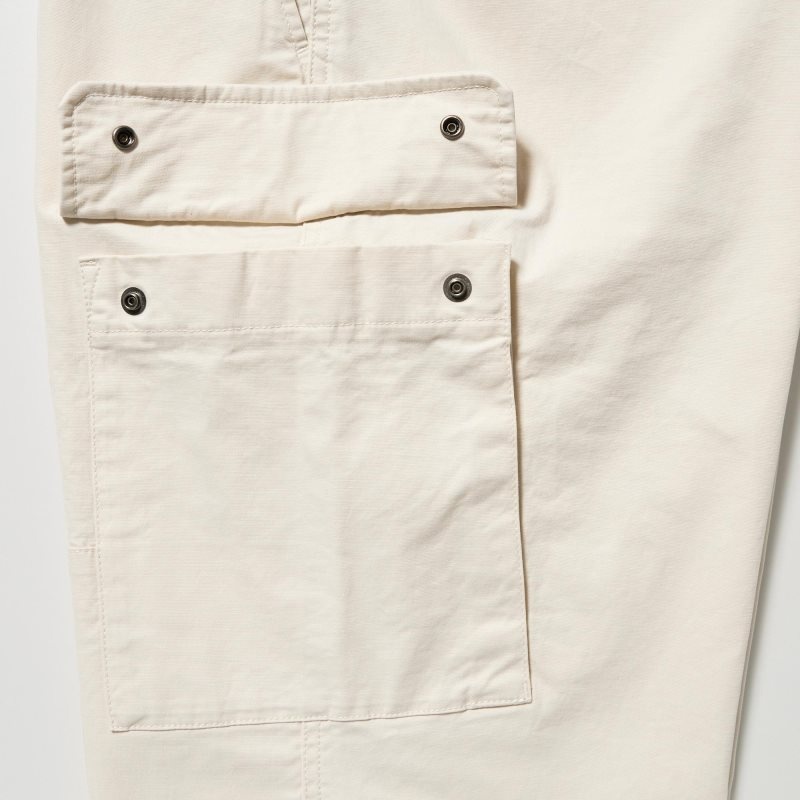 Beige Men Uniqlo Cargo Pants | USA SXBZP-8650