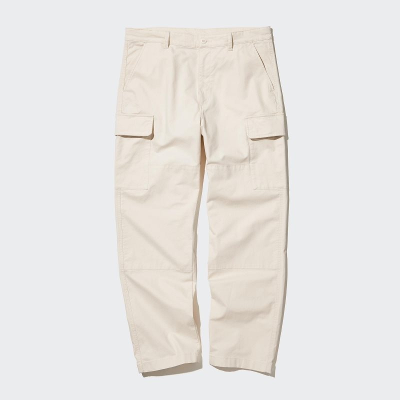 Beige Men Uniqlo Cargo Pants | USA SXBZP-8650