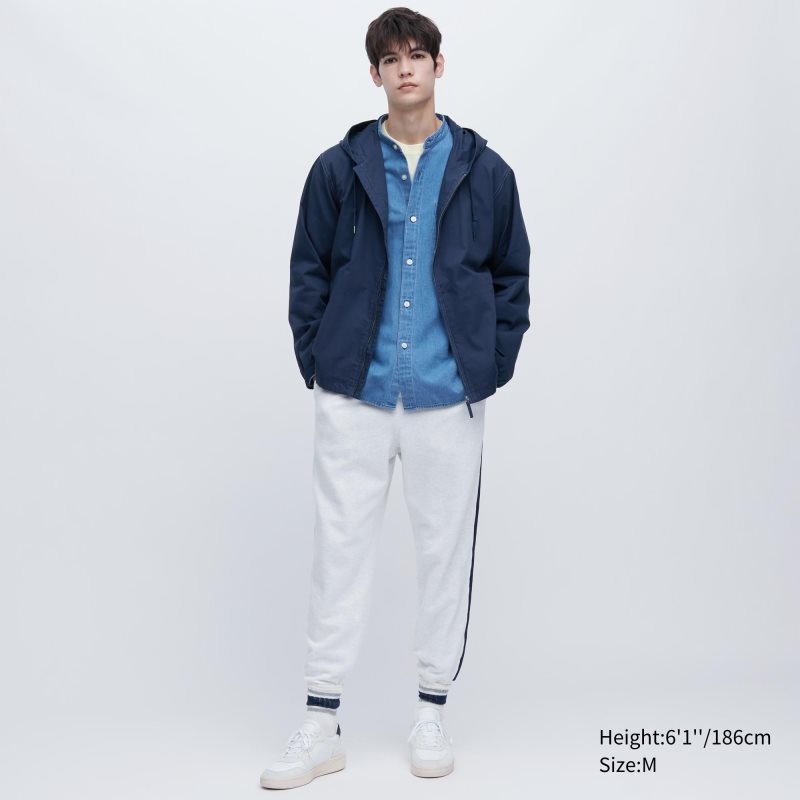 Beige Men Uniqlo Cotton Parka | USA UMHNA-6925