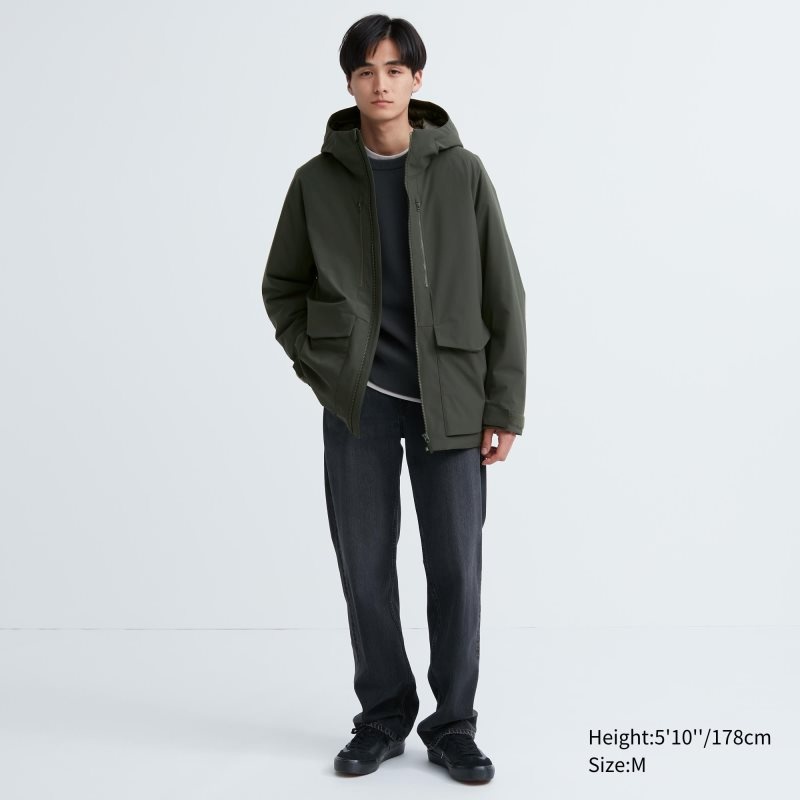 Beige Men Uniqlo Hybrid Down (3d Cut) Parka | USA FSCZD-0263