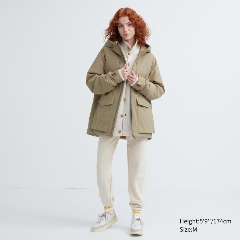 Beige Men Uniqlo Hybrid Down (3d Cut) Parka | USA FSCZD-0263