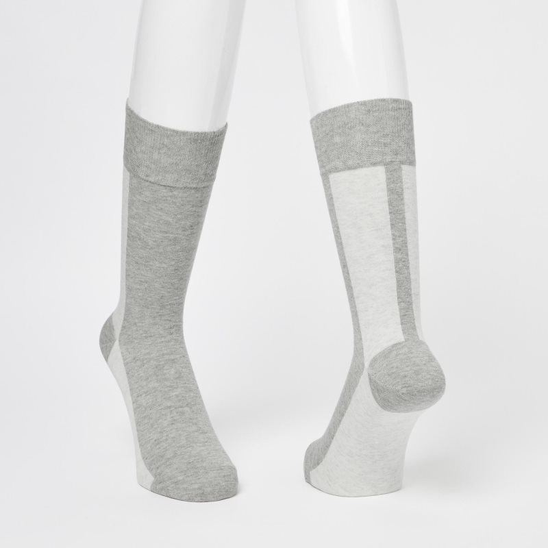 Beige Men Uniqlo Striped Socks | USA CEHXQ-8510