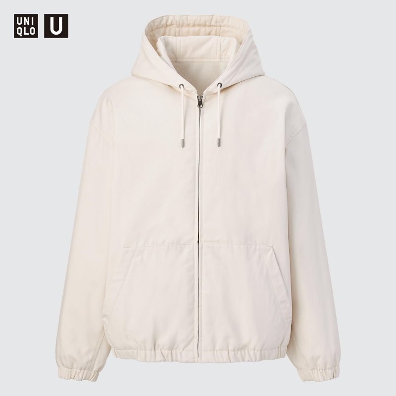 Beige Men Uniqlo U Zip-up Jackets | USA NIOPS-0325