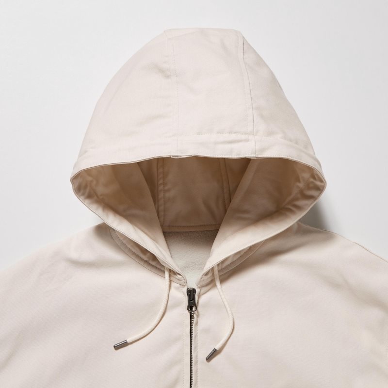 Beige Men Uniqlo U Zip-up Jackets | USA NIOPS-0325