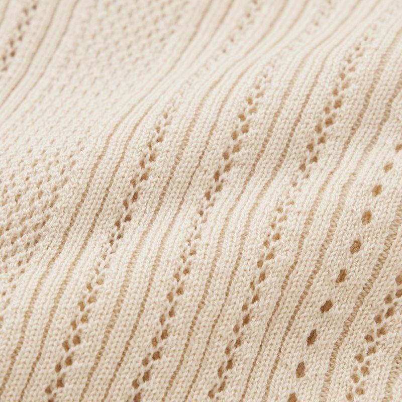 Beige Women Uniqlo 3d Knit Mesh Half-sleeve (Mame Kurogouchi) Sweaters | USA NHETI-5409