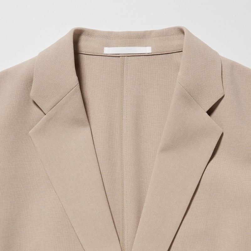 Beige Women Uniqlo Airsense (Ultra Light) Jackets | USA EOBWH-8967