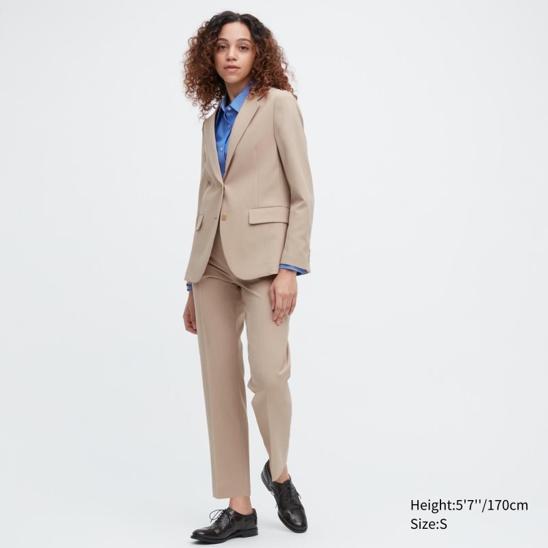 Beige Women Uniqlo Airsense (Ultra Light) Jackets | USA EOBWH-8967