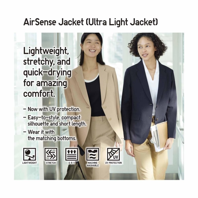 Beige Women Uniqlo Airsense (Ultra Light) Jackets | USA EOBWH-8967