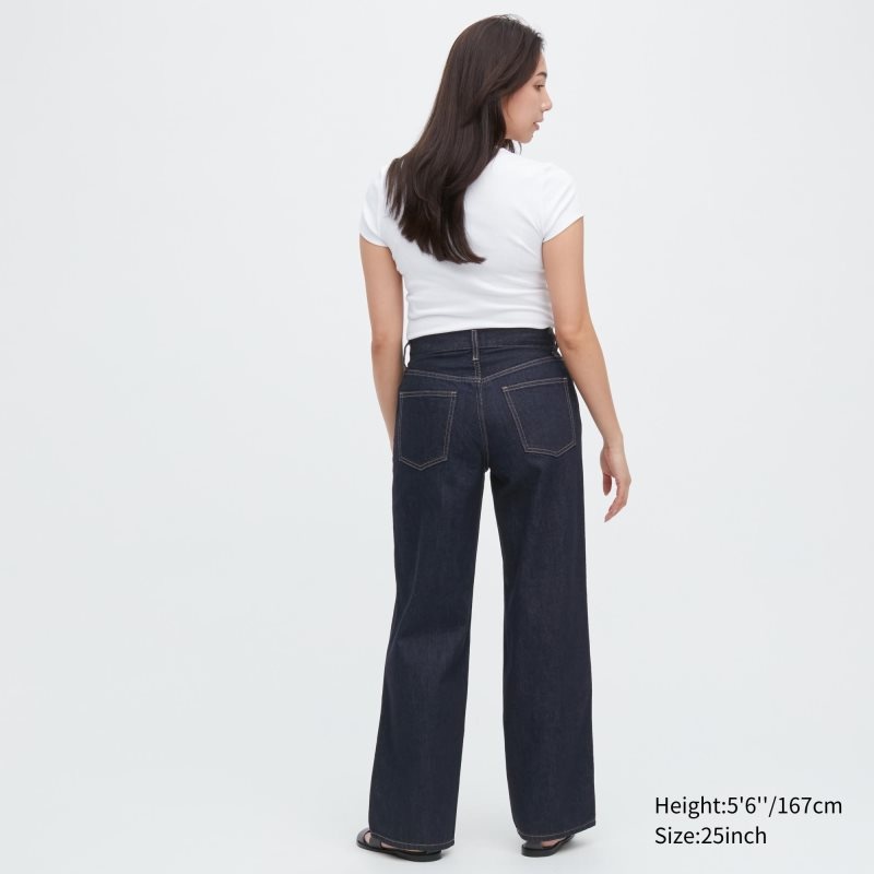 Beige Women Uniqlo Baggy Jeans | USA KTSPW-1045