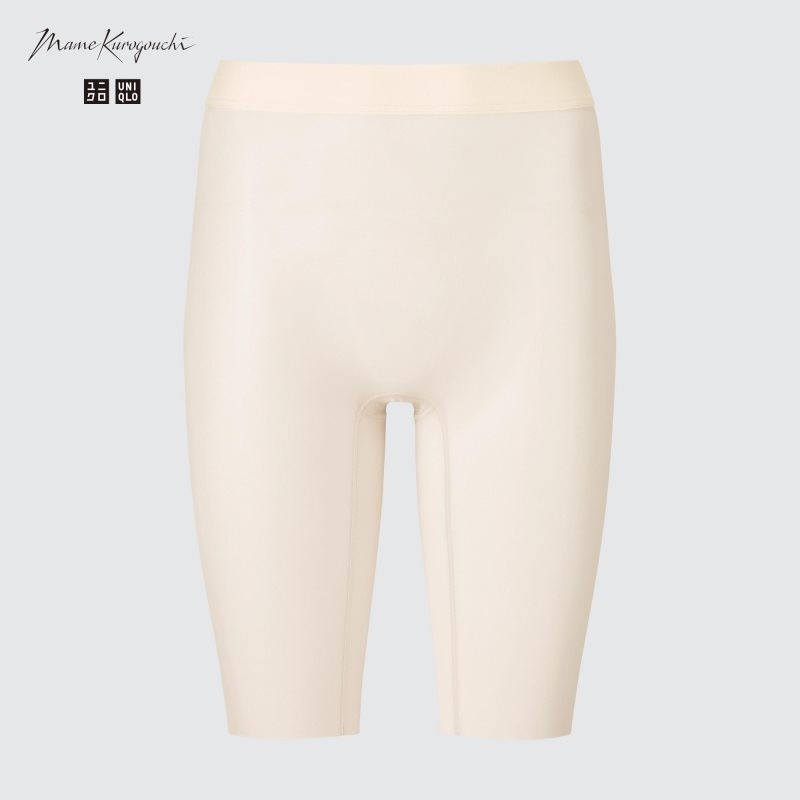 Beige Women Uniqlo Body Shaper Non-lined Half (Mame Kurogouchi) Shorts | USA RYMVT-5671