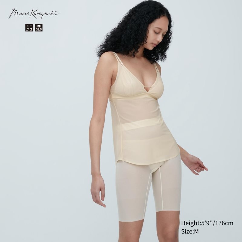 Beige Women Uniqlo Body Shaper Non-lined Half (Mame Kurogouchi) Shorts | USA RYMVT-5671