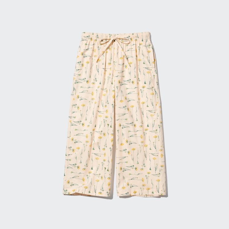 Beige Women Uniqlo Cotton Relaco 3/4 Shorts | USA UMBWE-5763