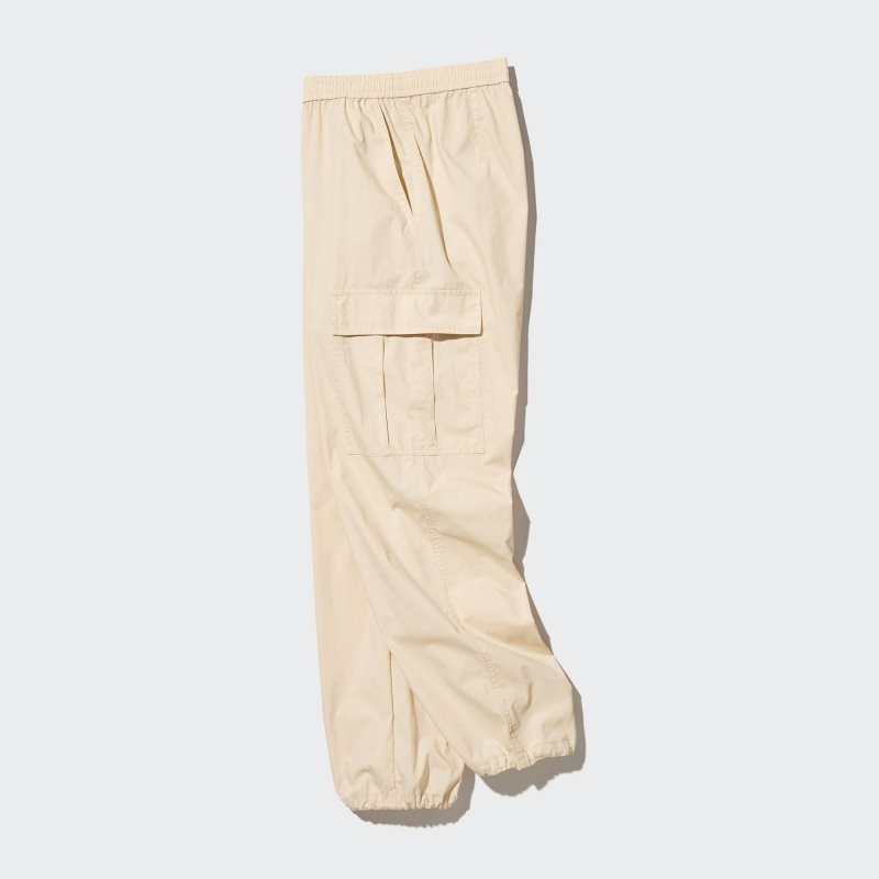 Beige Women Uniqlo Easy Cargo Pants | USA BSMAI-8539