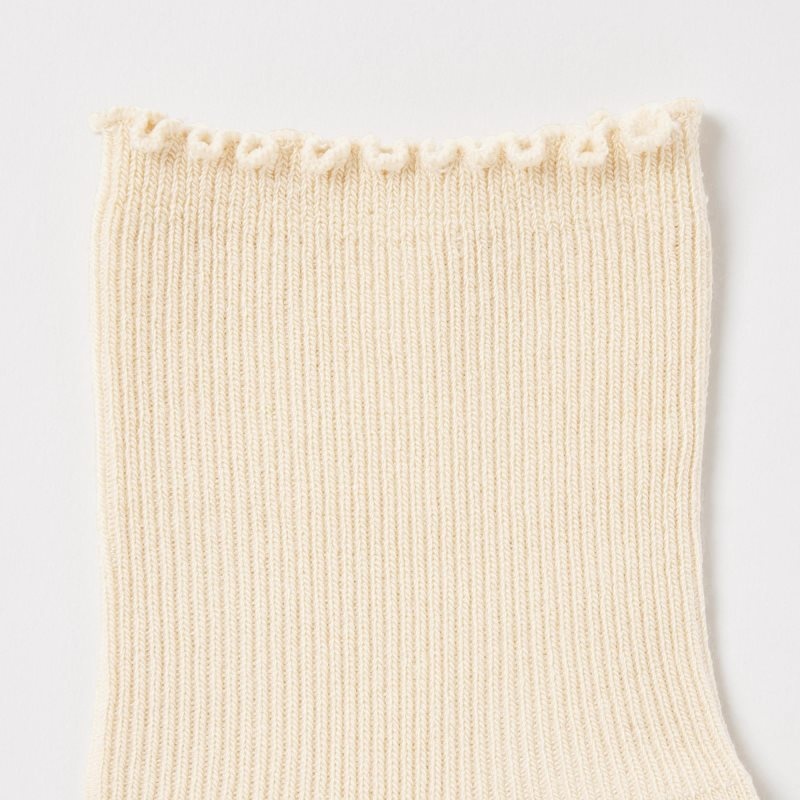 Beige Women Uniqlo Heattech Crew Mellow Socks | USA SWNED-1738