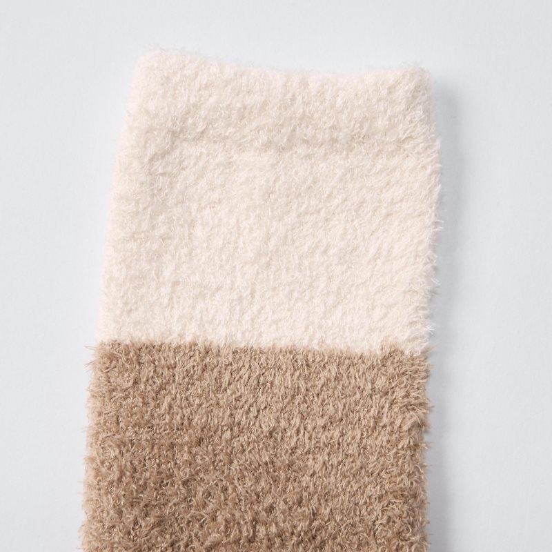 Beige Women Uniqlo Heattech Soft Fluffy (2 Pairs) Socks | USA XWMCV-2450